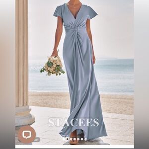 Stacees Dusty Blue Gown